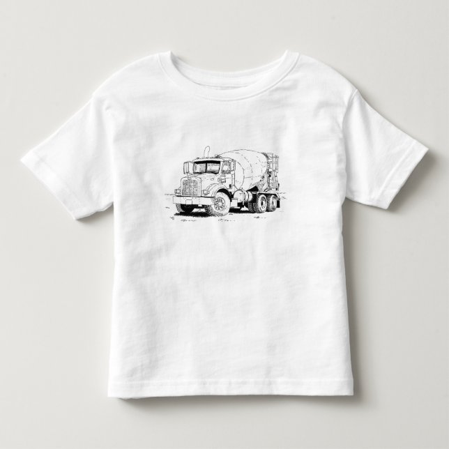 Cement Mixer Toddler T-Shirt (Front)
