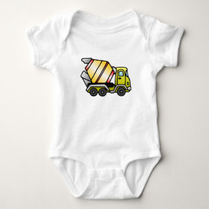 Cement Mixer Truck Baby Bodysuit