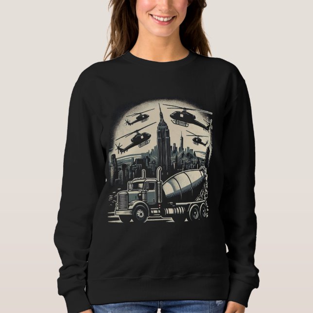 Cement Mixer Truck Construction Vehicles Sweatshirt (Front)