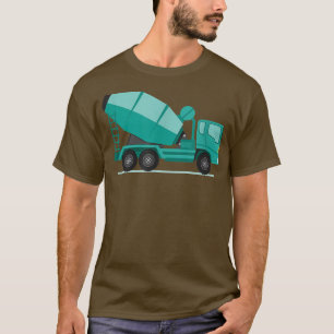Cement Mixer Truck for Toddler Boy Girl Kids Birth T-Shirt