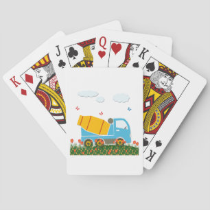 Cement mixer truck playing cards