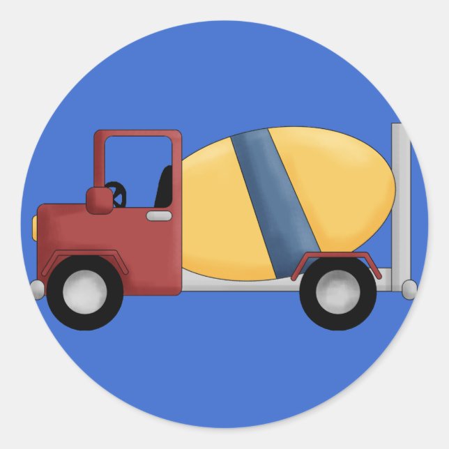 Cement Mixer Tshirts and Gifts Classic Round Sticker (Front)