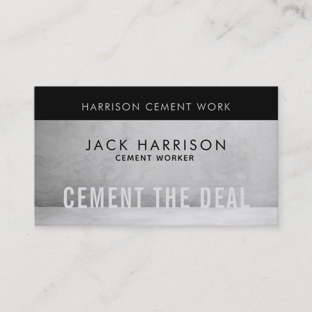 Cement the Deal Business Cards (Front)