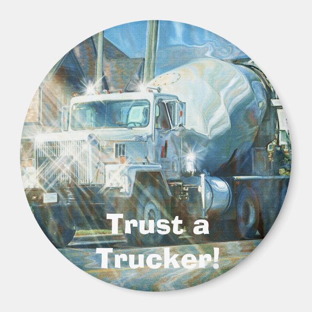 CEMENT TRUCK BIG RIG TRUCKERS Gifts Magnet (Front)