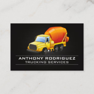 Cement Truck Logo construction Vehicle Business Card