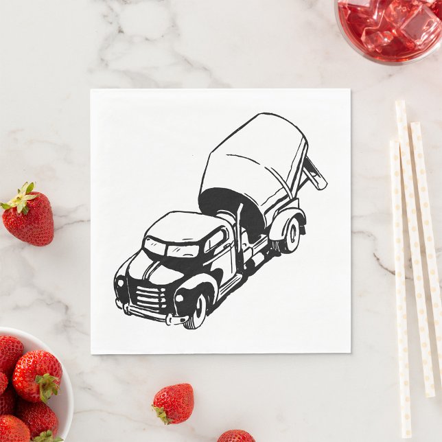 Cement Truck Paper Napkins (Creator Uploaded)