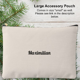 Cement White - Solid Large Accessory Pouch