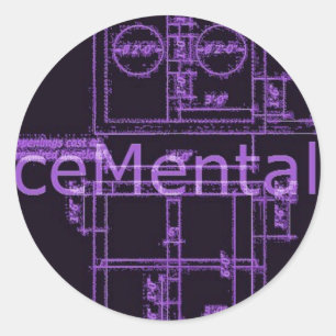 ceMental stick Classic Round Sticker