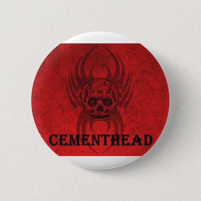cementhead logo1 6 cm round badge (Front)