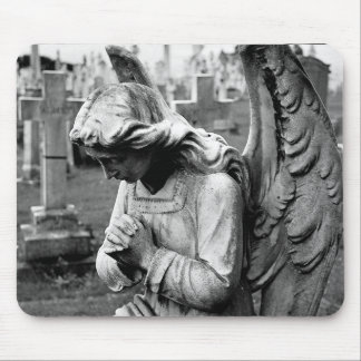 cemetery angel mouse mat