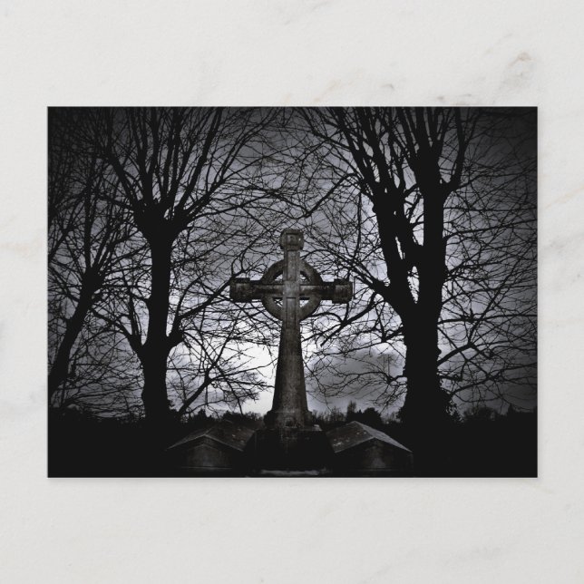 Cemetery cross grave postcard (Front)