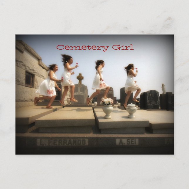 Cemetery Girl Postcard (Front)