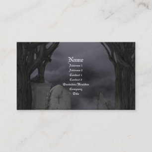 Cemetery gothic Business Card