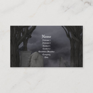 Cemetery gothic Business Card