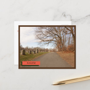 Cemetery Graveyard Salem Massachusetts   Postcard