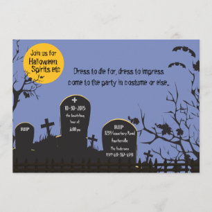 Cemetery Halloween Invitation