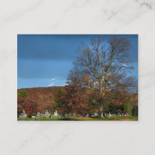 Cemetery in Autumn ATC Business Card