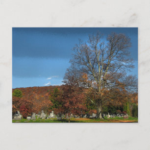 Cemetery in Autumn Postcard