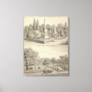 Cemetery lot Sacto, res Woodland Canvas Print