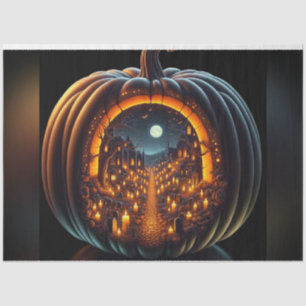 Cemetery Pumpkin Halloween Decoupage Paper