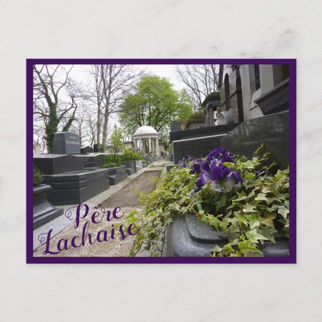 Cemetery View with text Postcard (Front)