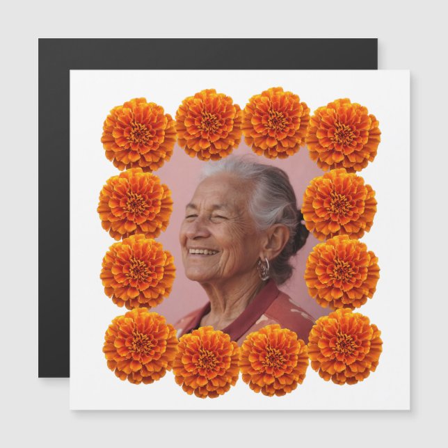 Cempasúchil Ofrenda Altar Foto Personalizada (Front/Back)