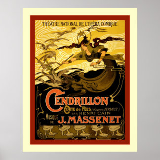 Cendrillon ~ Vintage French Theatre Advertising Poster