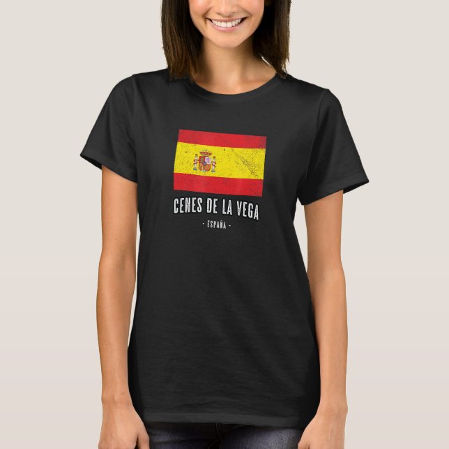 Cenes De La Vega Spain Es Flag City - Bandera Ropa T-Shirt (Front)