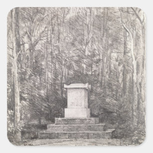 Cenotaph to Sir Joshua Reynolds at Coleorton Hall, Square Sticker