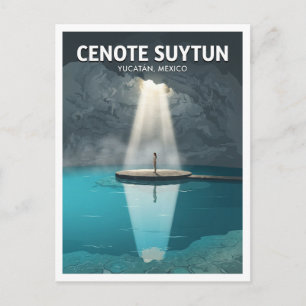 Cenote Suytun Valladolid Mexico Travel Gift Postcard