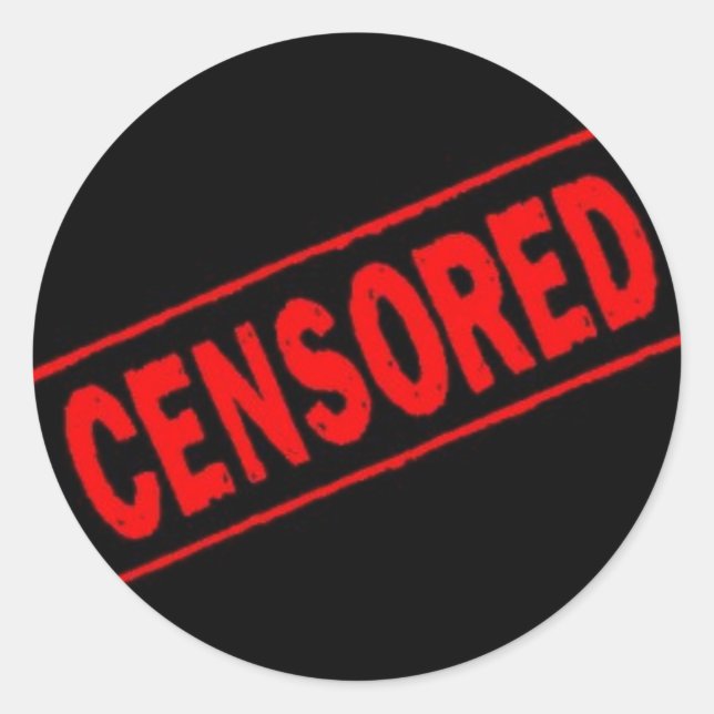 Censored Classic Round Sticker (Front)
