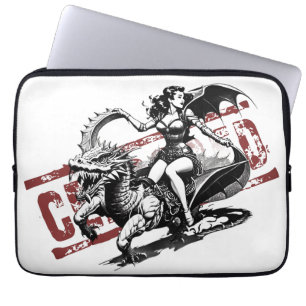 Censored Dragon Pin-Up Laptop Sleeve
