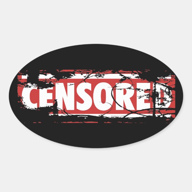 Censored Oval Sticker (Front)