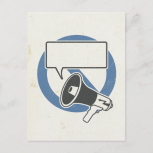 Censorship blue postcard