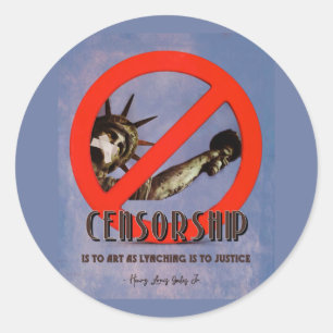 Censorship Classic Round Sticker