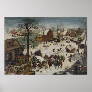 Census at Bethlehem by Pieter Bruegel Poster