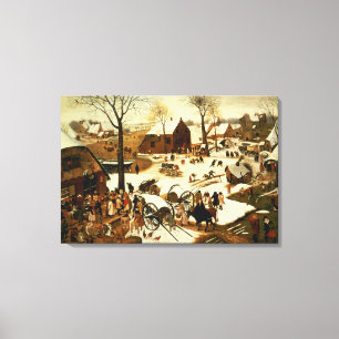 Census at Bethlehem, c.1566 Canvas Print