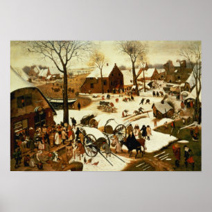 Census at Bethlehem, c.1566 Poster