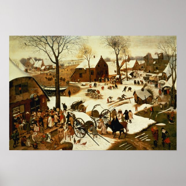 Census at Bethlehem, c.1566 Poster (Front)