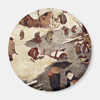 Census At Bethlehem, Detail By Bruegel D. Ä. Piete Magnet