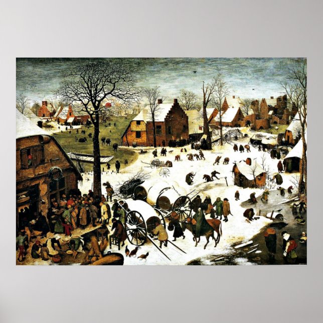 Census at Bethlehem, Pieter Bruegel the Elder art Poster (Front)