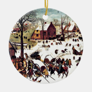 Census in Bethlehem Ceramic Tree Decoration