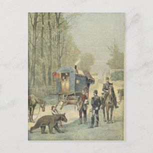 Census of Travellers in France Postcard