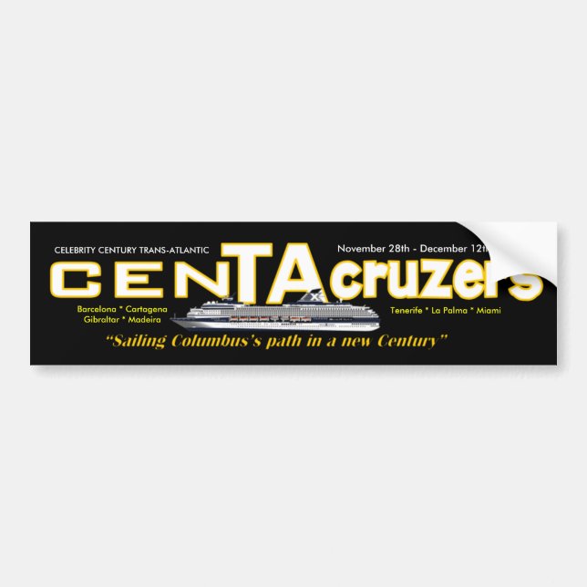 CenTAcruzers Logo Bumper Sticker (Front)