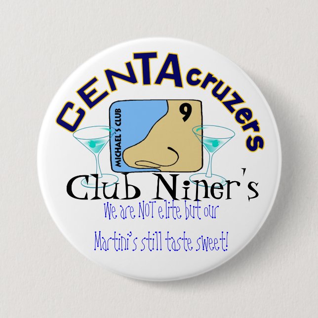 CenTAcruzers Logo Club Niner's Button (Front)