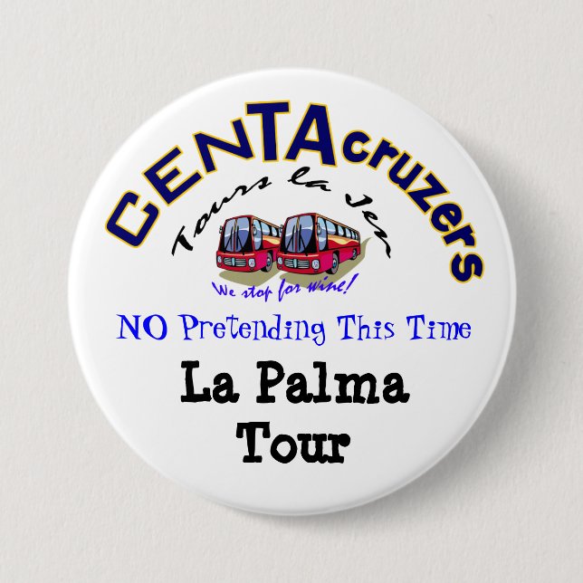 CenTAcruzers Logo La Palma Tour Button (Front)