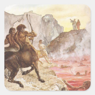 Centaur Archers-Inferno Square Sticker