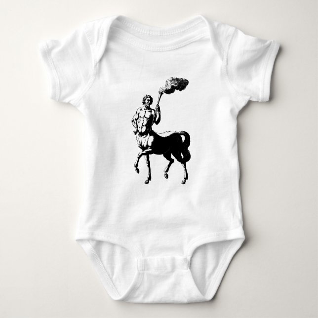 Centaur holding torch baby bodysuit (Front)