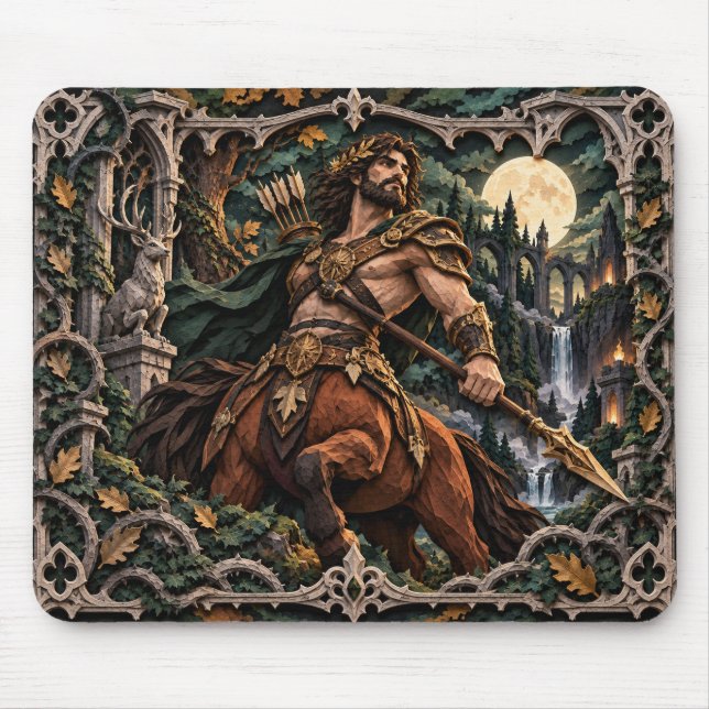 Centaur, Paper Cut Monster Mouse Mat (Front)