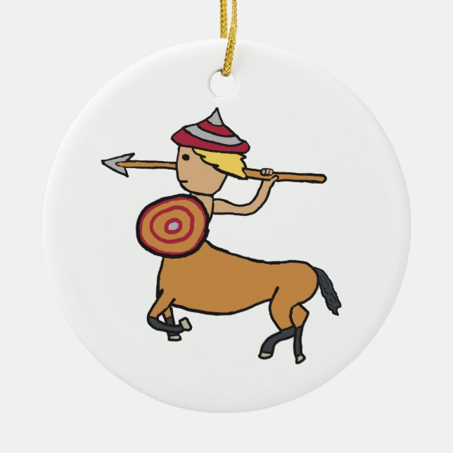 Centaur Sagittarius Ceramic Tree Decoration (Front)